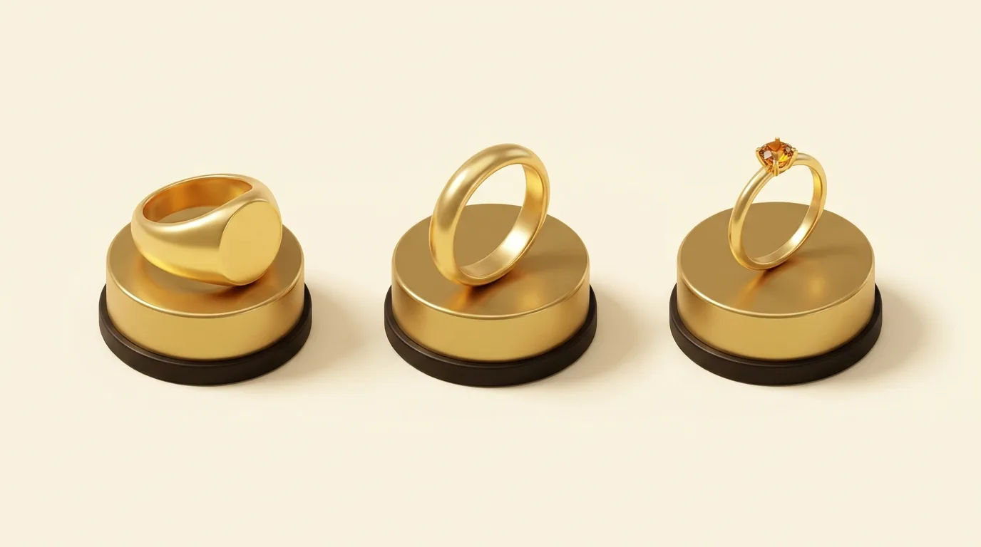 Bagues en or : chevalière, alliance et bague avec pierre