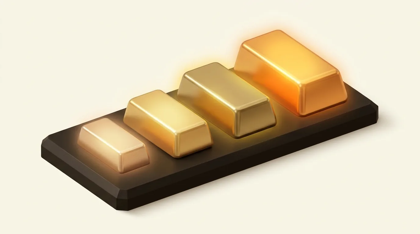 Pureté de l'or par carat : 14K, 18K, 21K, 24K